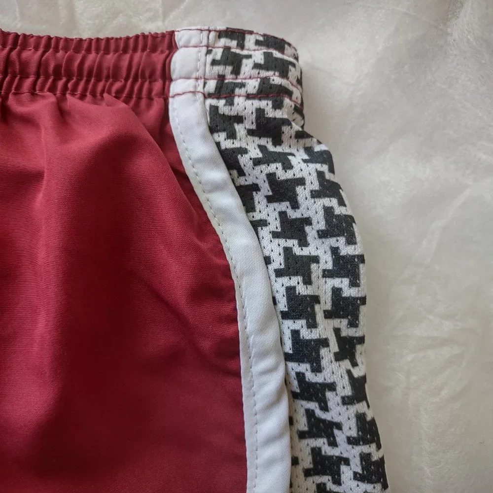 Soffe Burgundy / Maroon Printed Elasticated Waist Athletic Short Size L Lined - Picture 3 of 9
